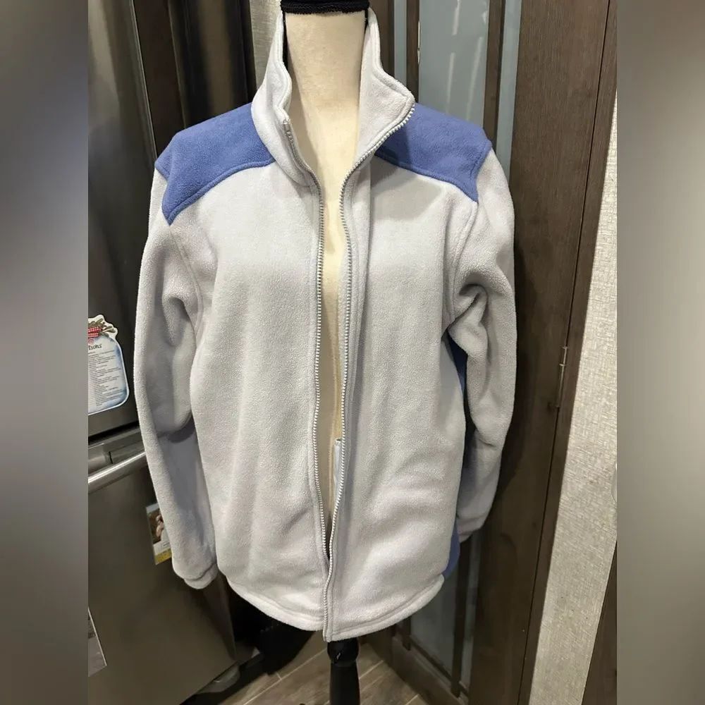 Columbia Blue and Cream Fleece Jacket